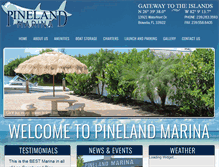 Tablet Screenshot of pinelandmarina.com